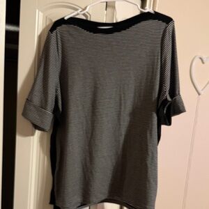 Ralph Lauren Black and White Striped Tee